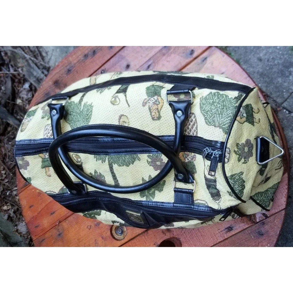 Pioneer Express Honolulu Hawaii Tiki Luau Tapestry Print Travel Bag 18